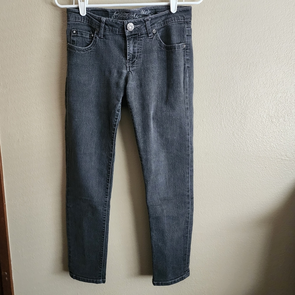 Celebrity Pink Gray Denim Skinny Jeans
